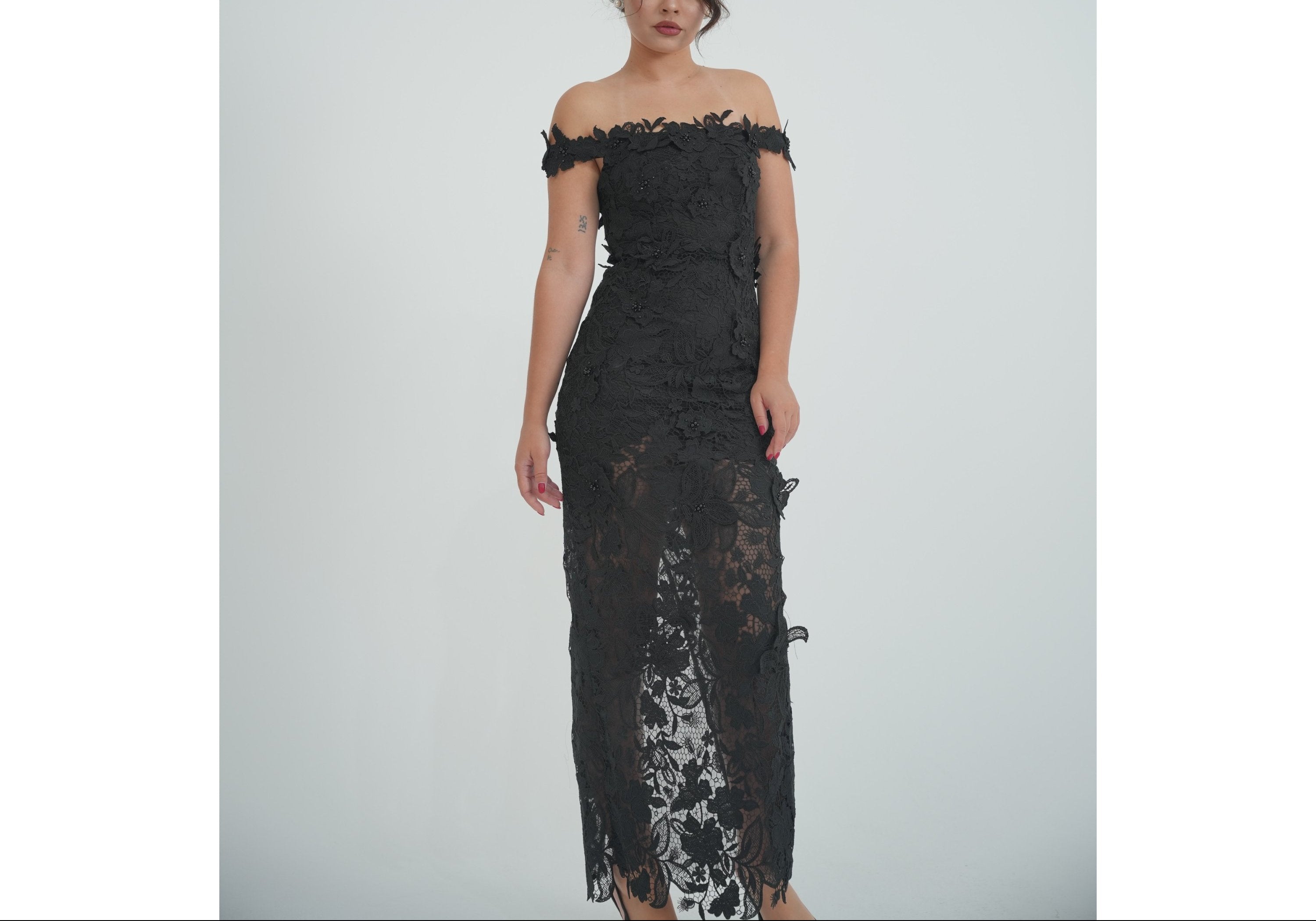 Hecate Floral Beaded Gown