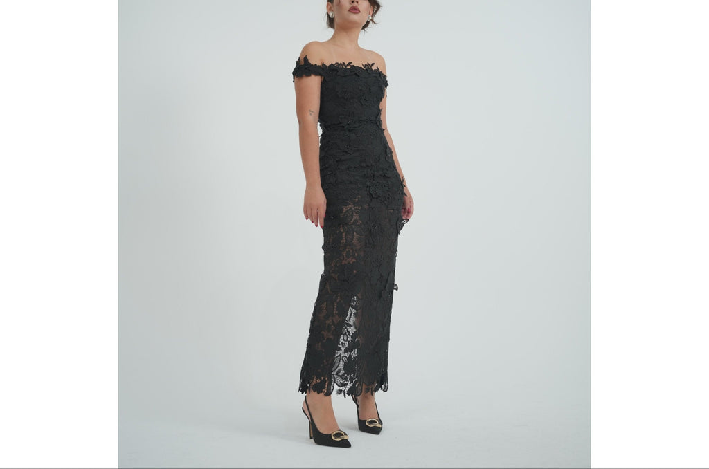 Hecate Floral Beaded Gown