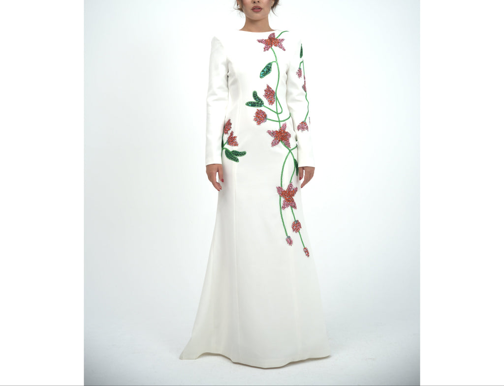 Silk Floral Dress
