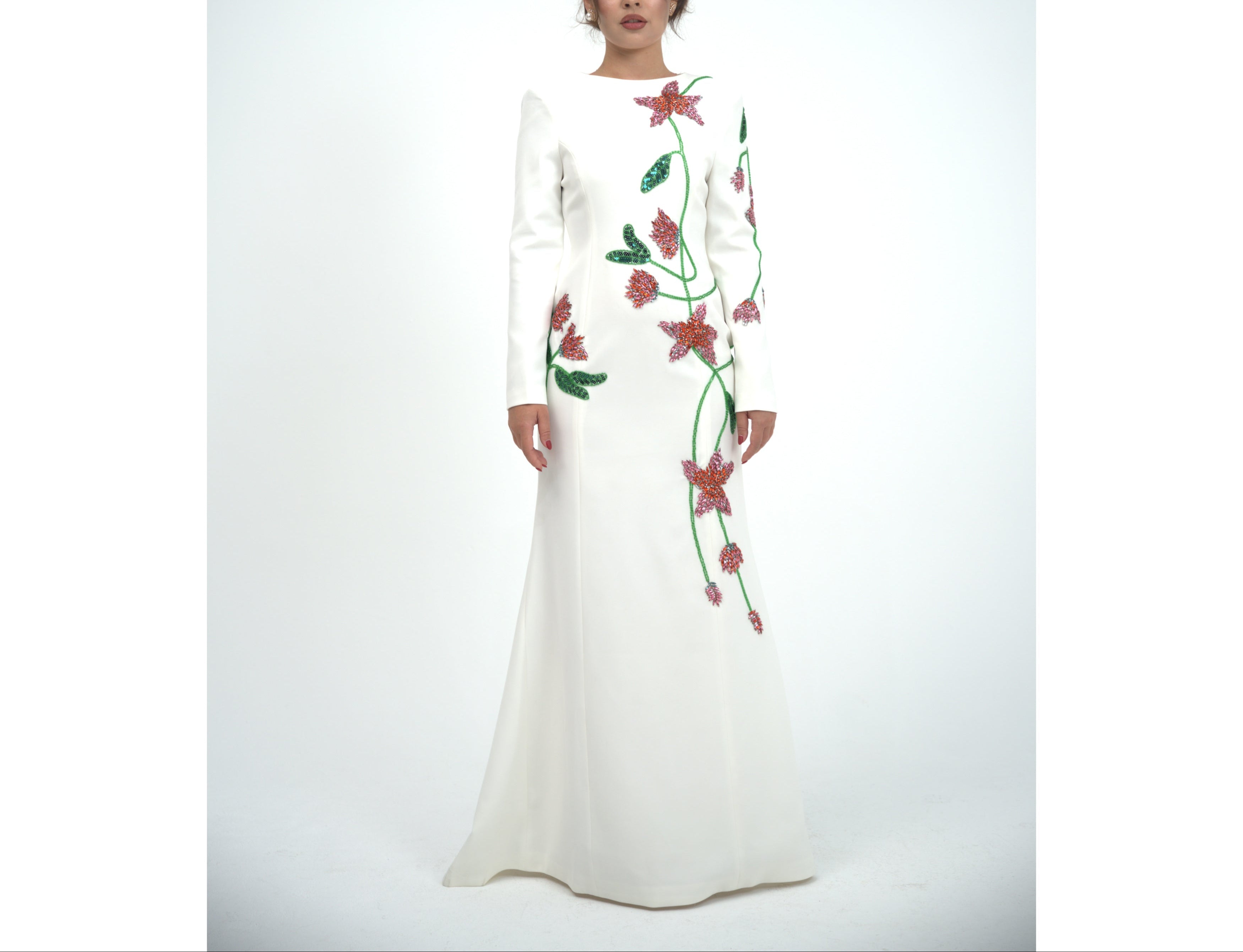 Silk Floral Dress