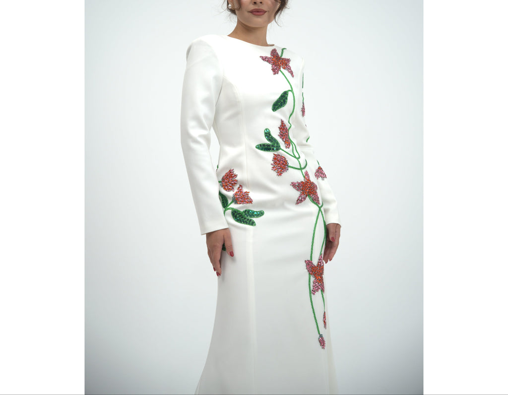 Silk Floral Dress