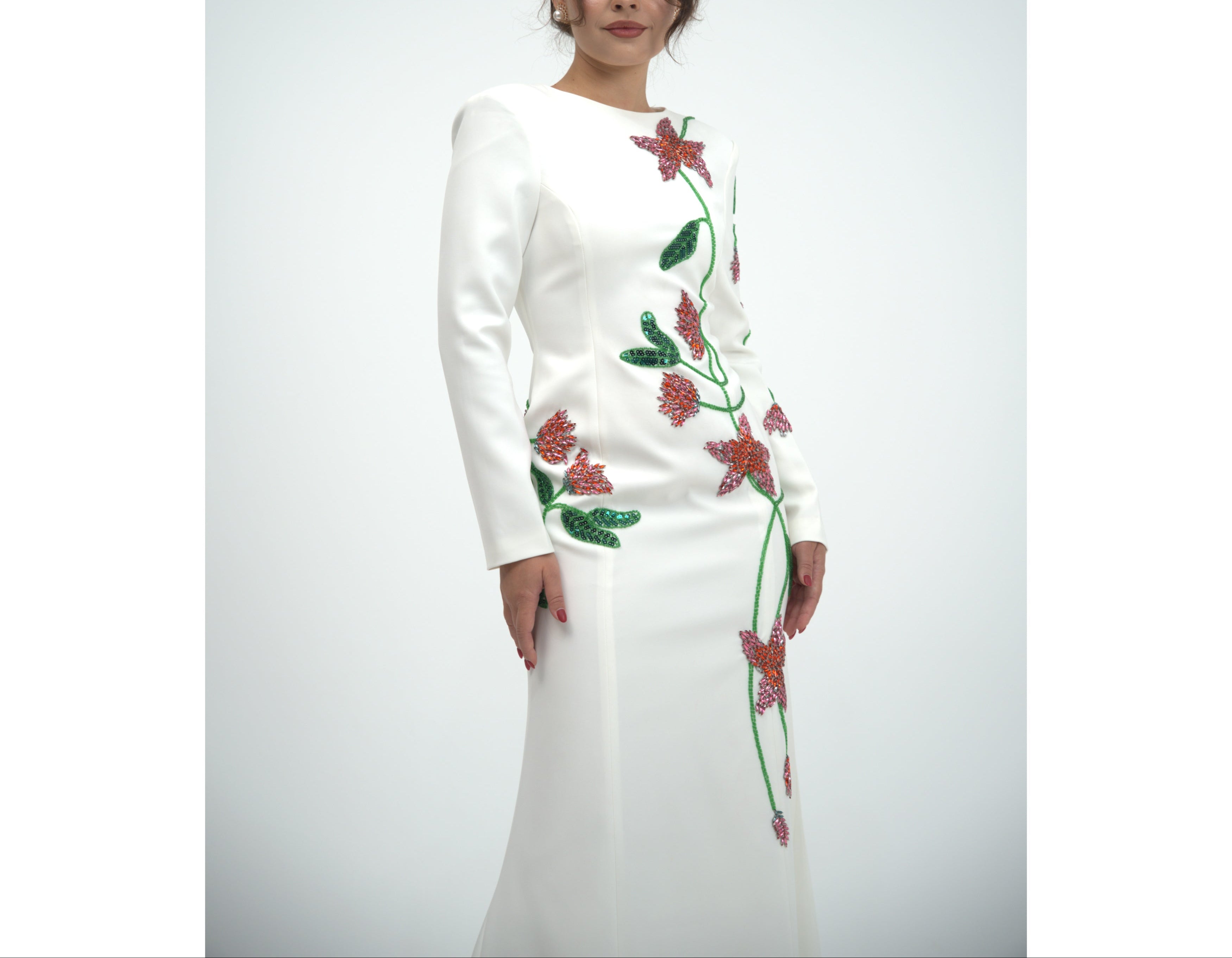 Silk Floral Dress