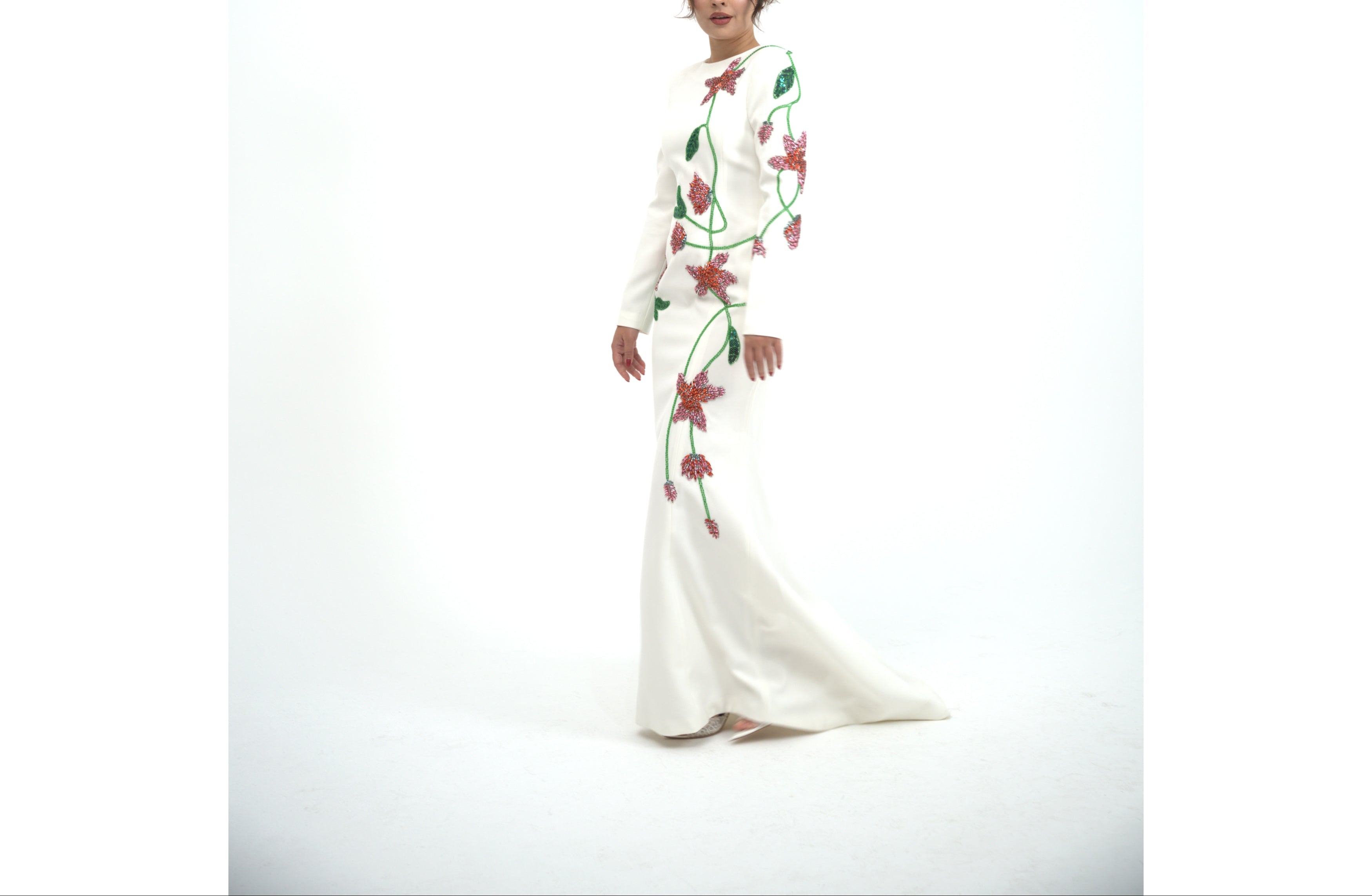 Silk Floral Dress