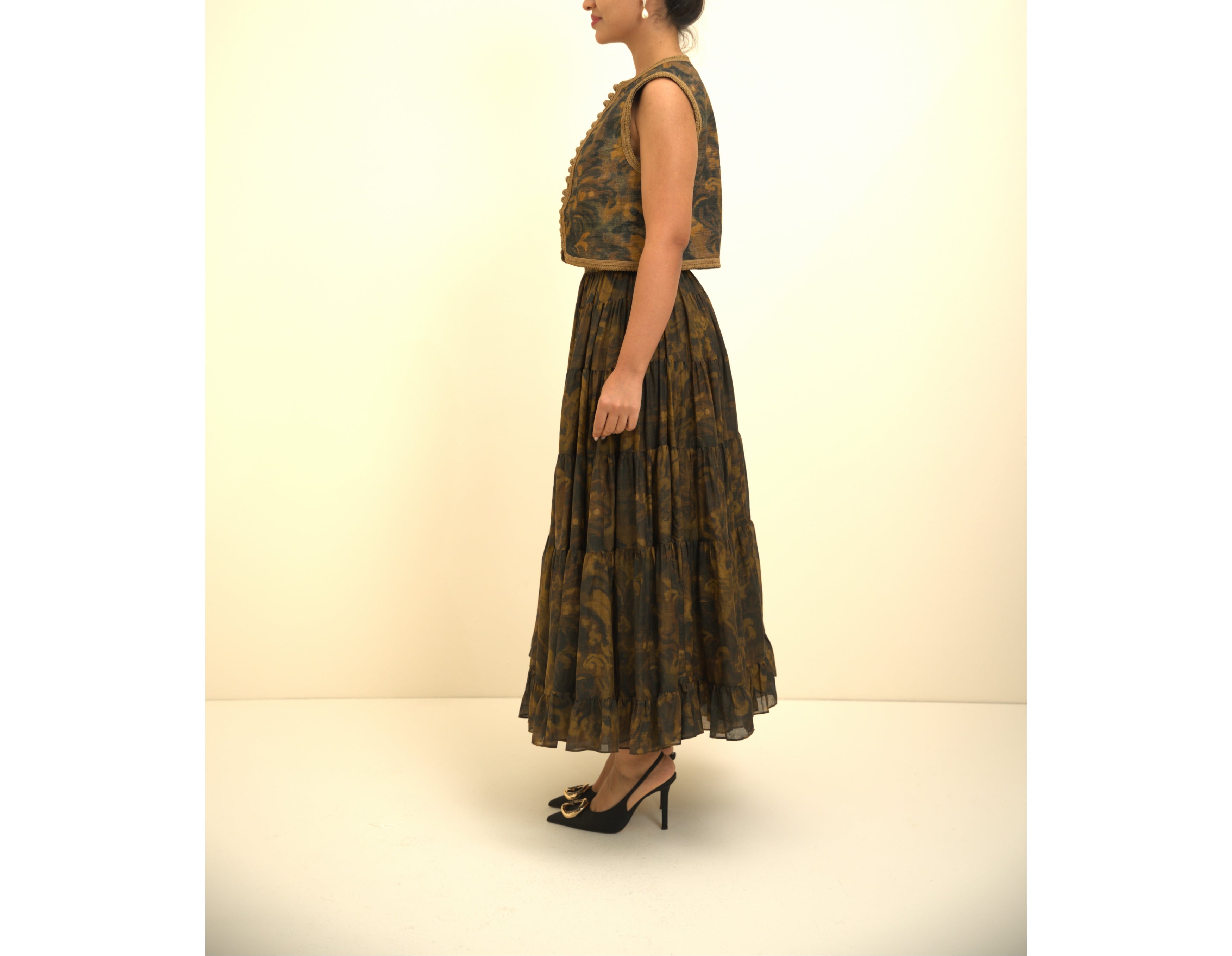 Mix Color Polyester Skirt