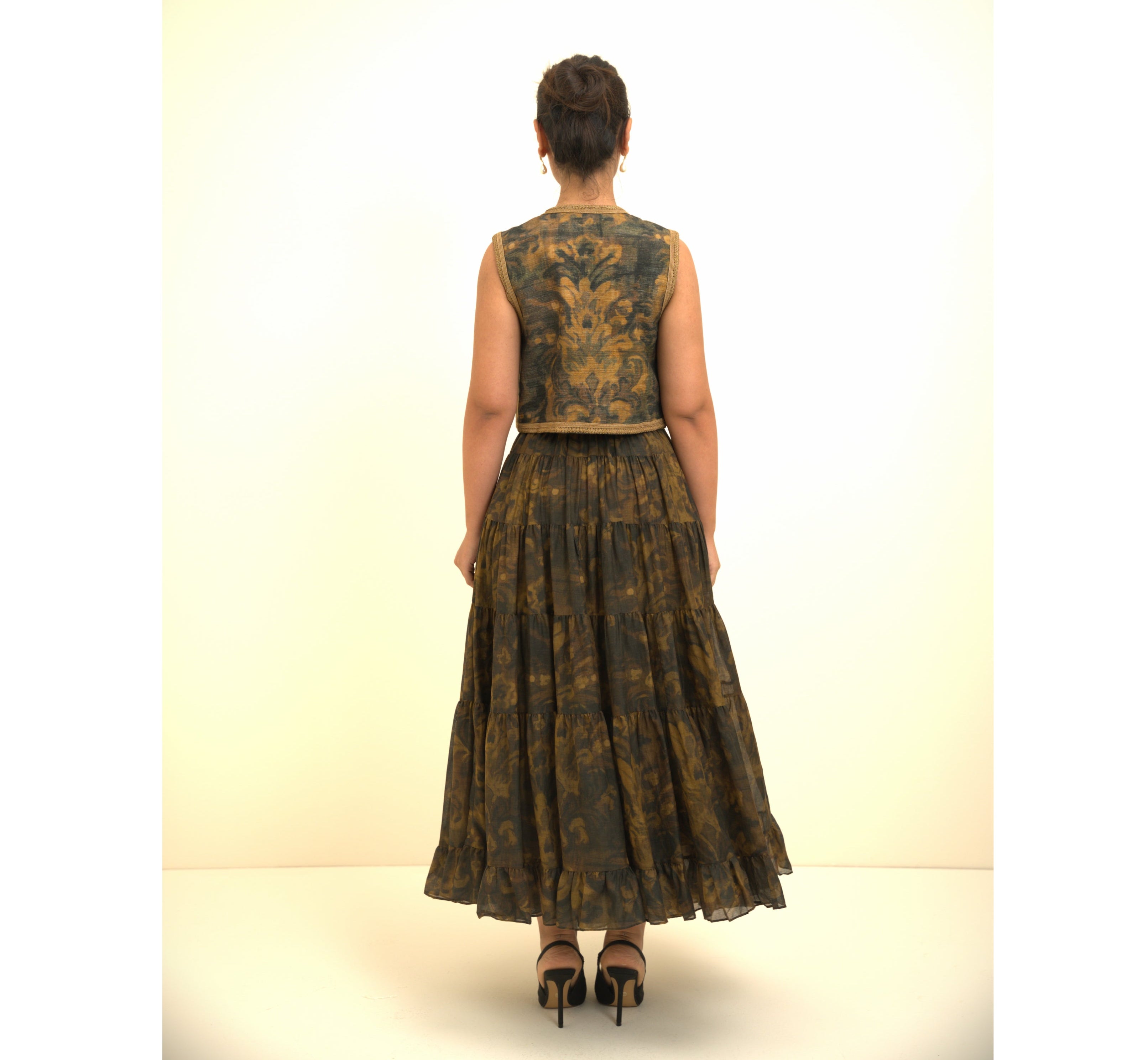 Mix Color Polyester Skirt