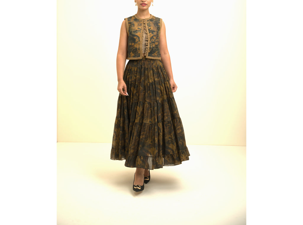 Mix Color Polyester Skirt