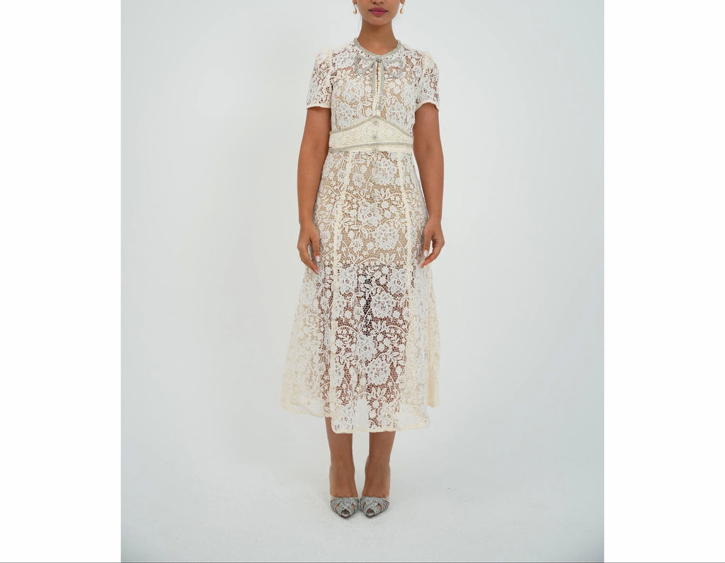 White Dantel Dress