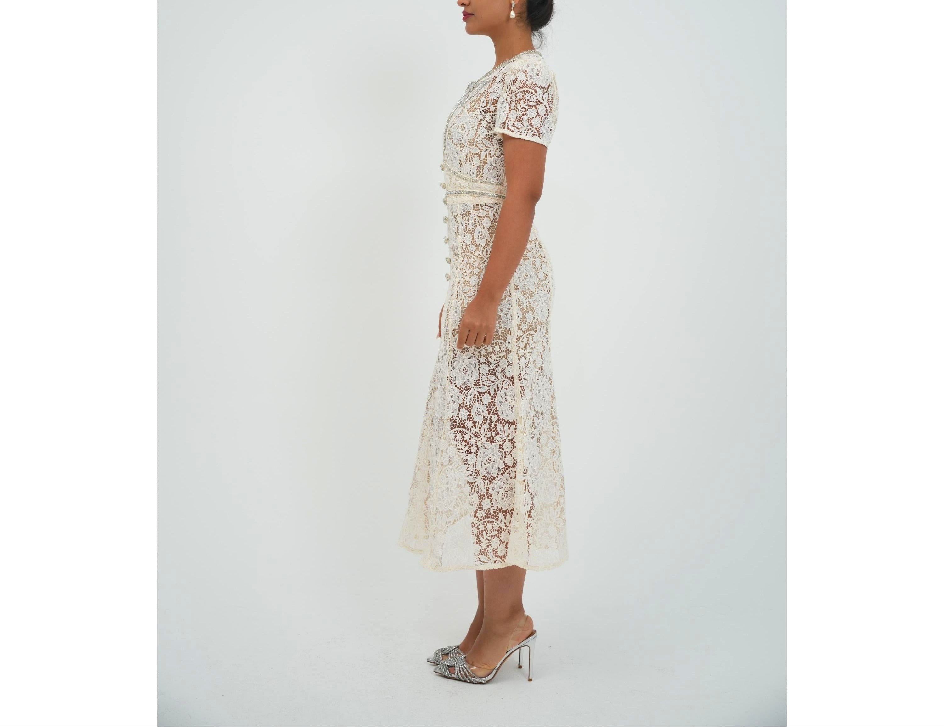 White Dantel Dress