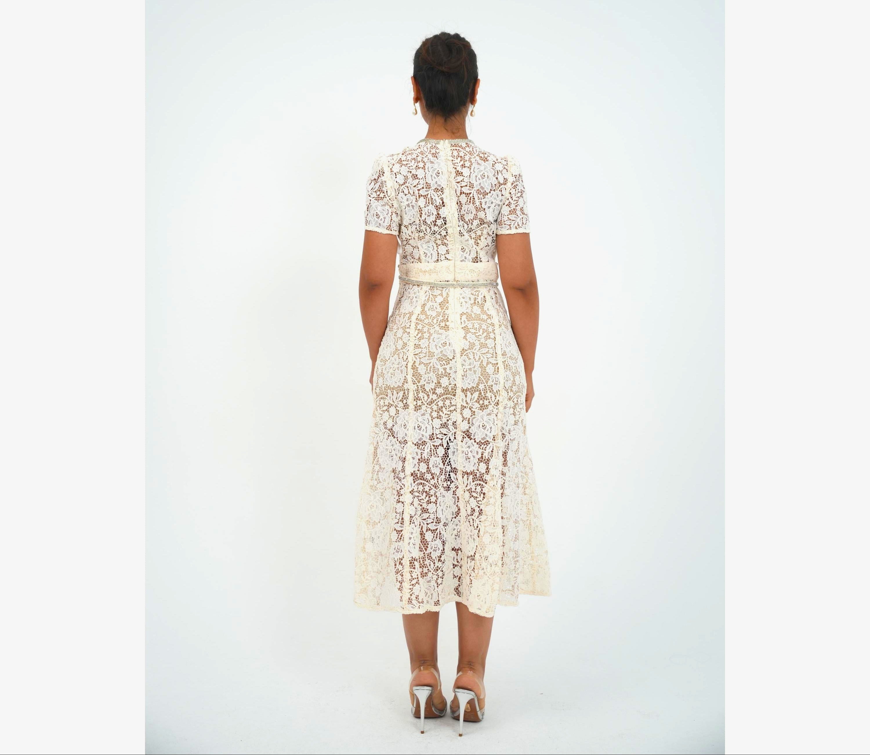 White Dantel Dress
