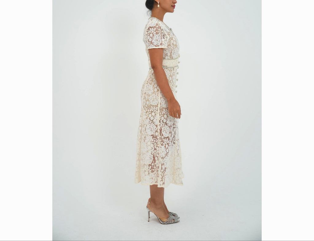 White Dantel Dress