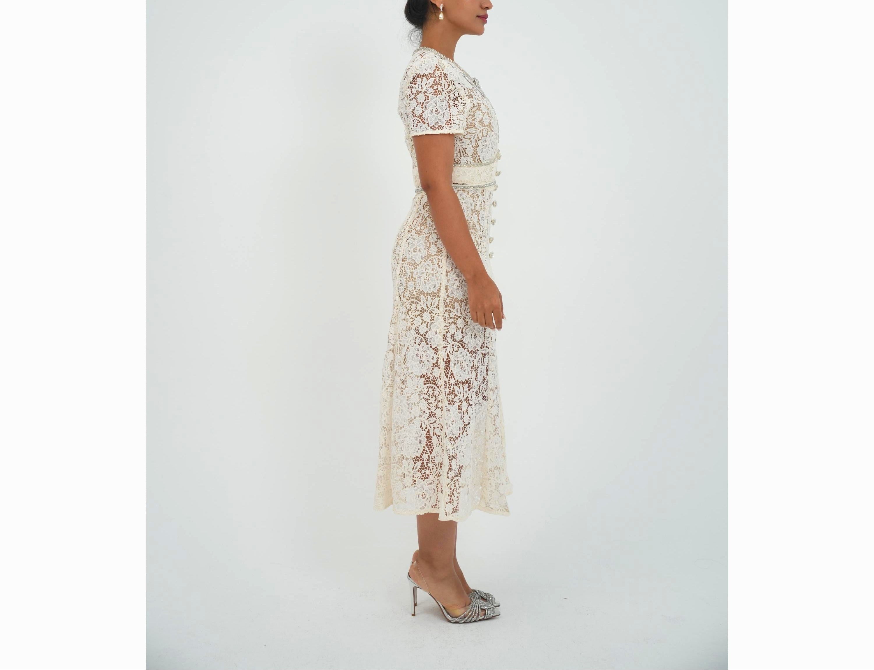 White Dantel Dress