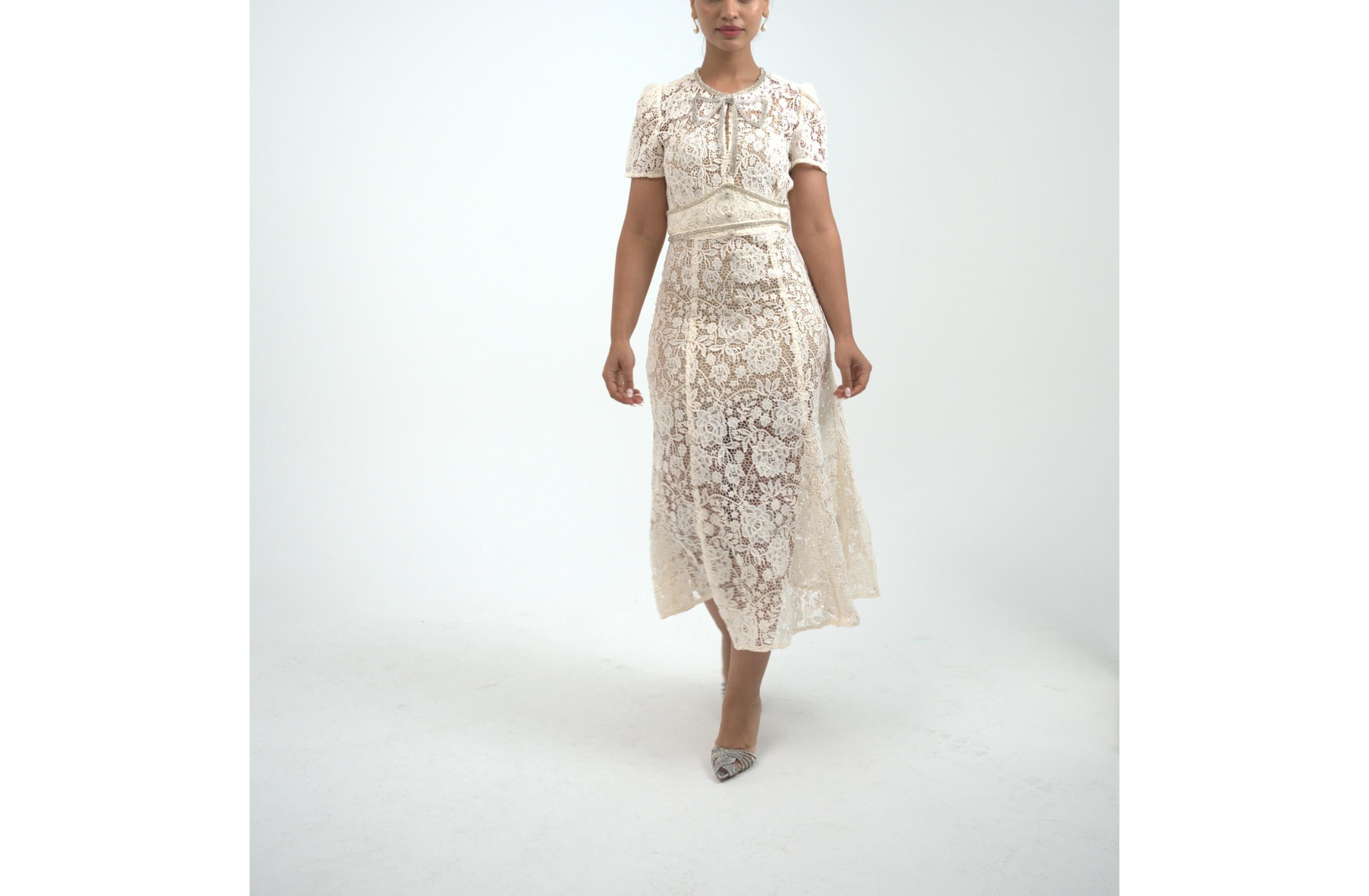 White Dantel Dress
