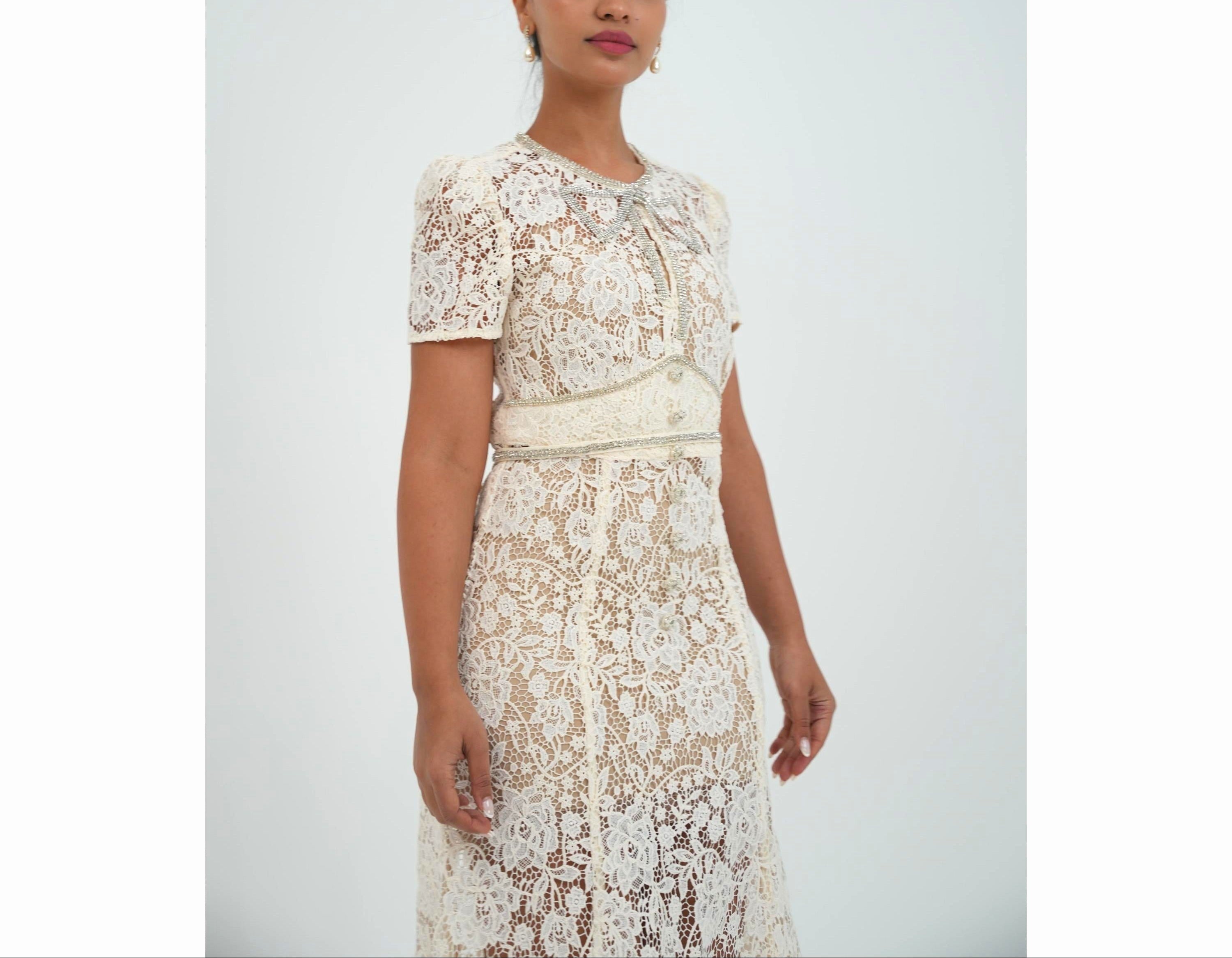 White Dantel Dress