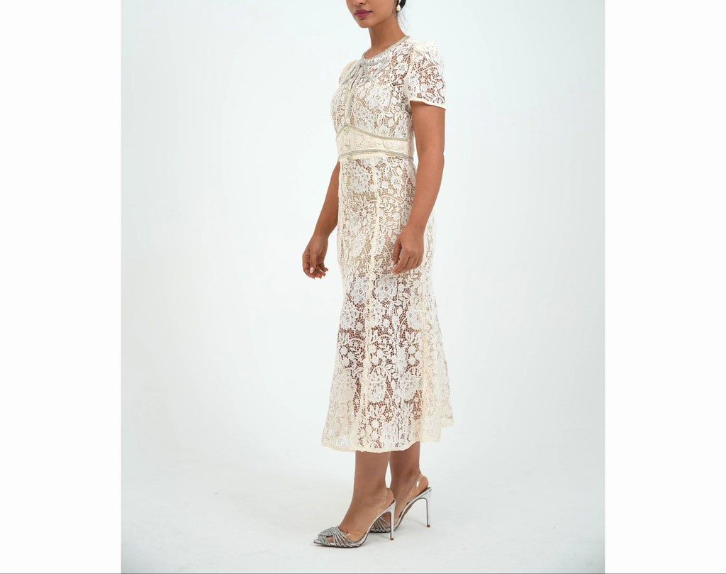 White Dantel Dress