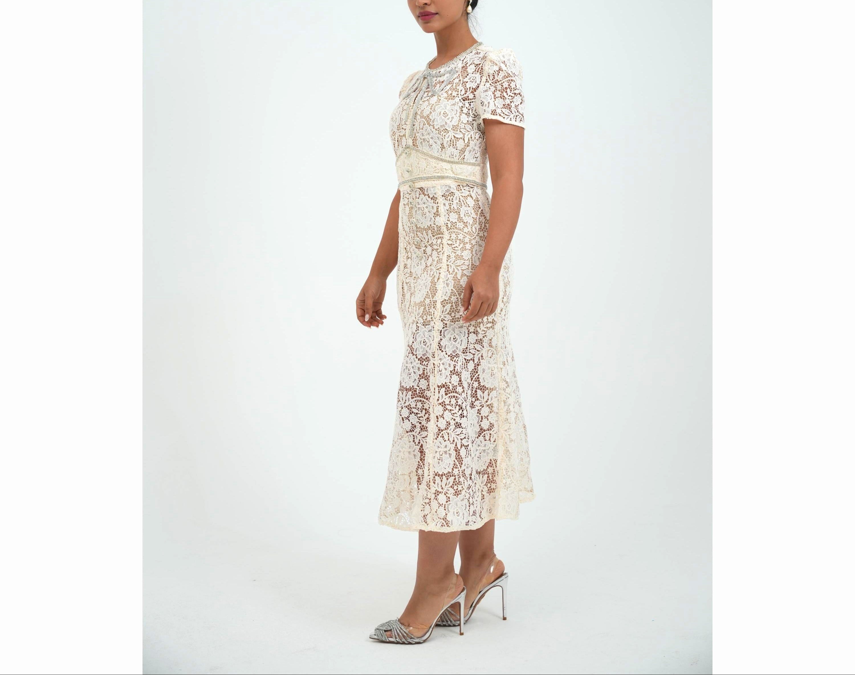 White Dantel Dress