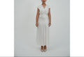 White satin maxi