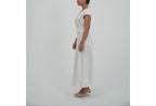 White satin maxi