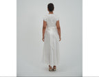 White satin maxi