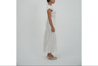 White satin maxi