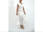 White satin maxi