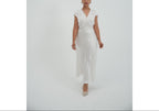 White satin maxi