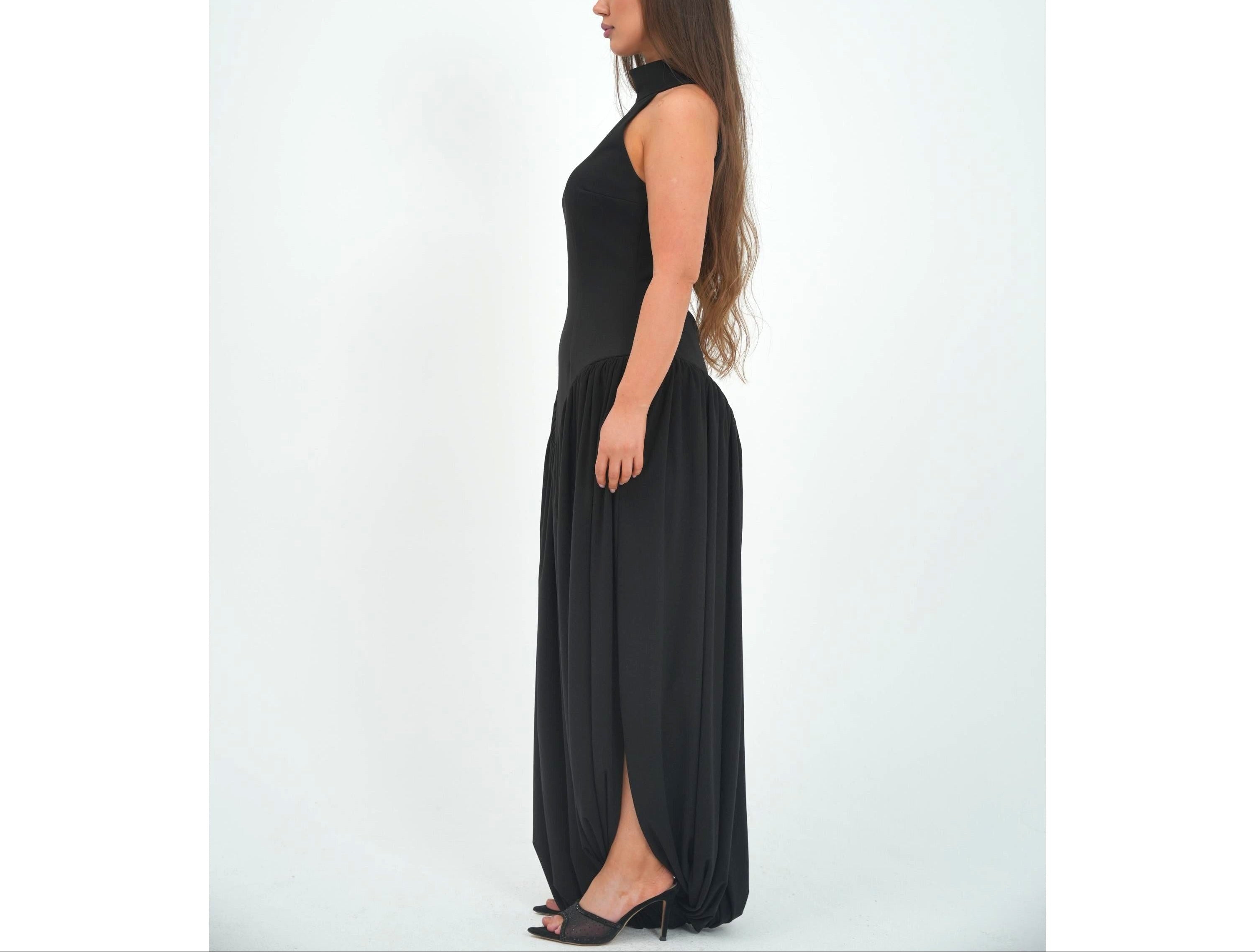 Mock Neck Maxi Dress
