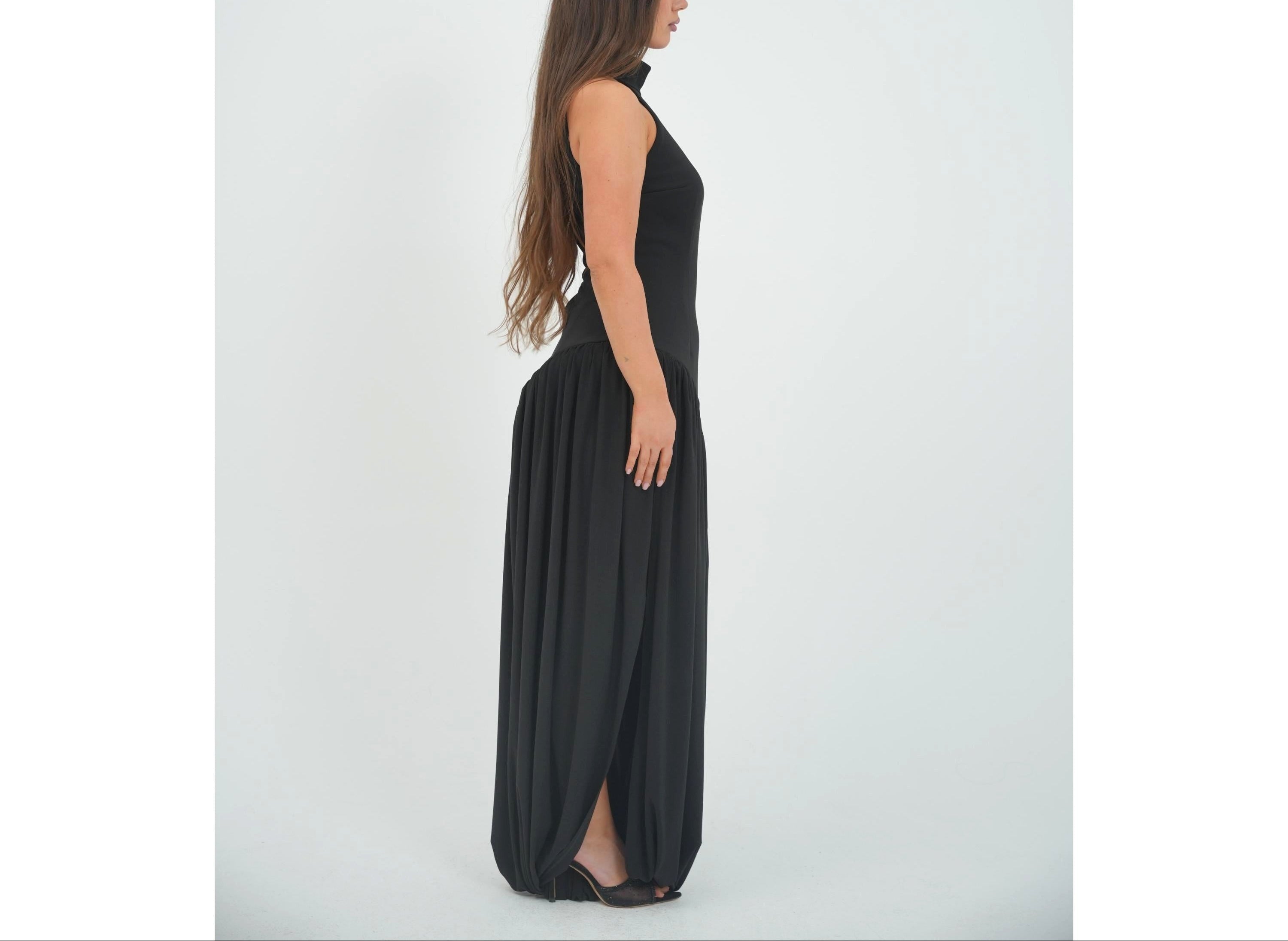 Mock Neck Maxi Dress