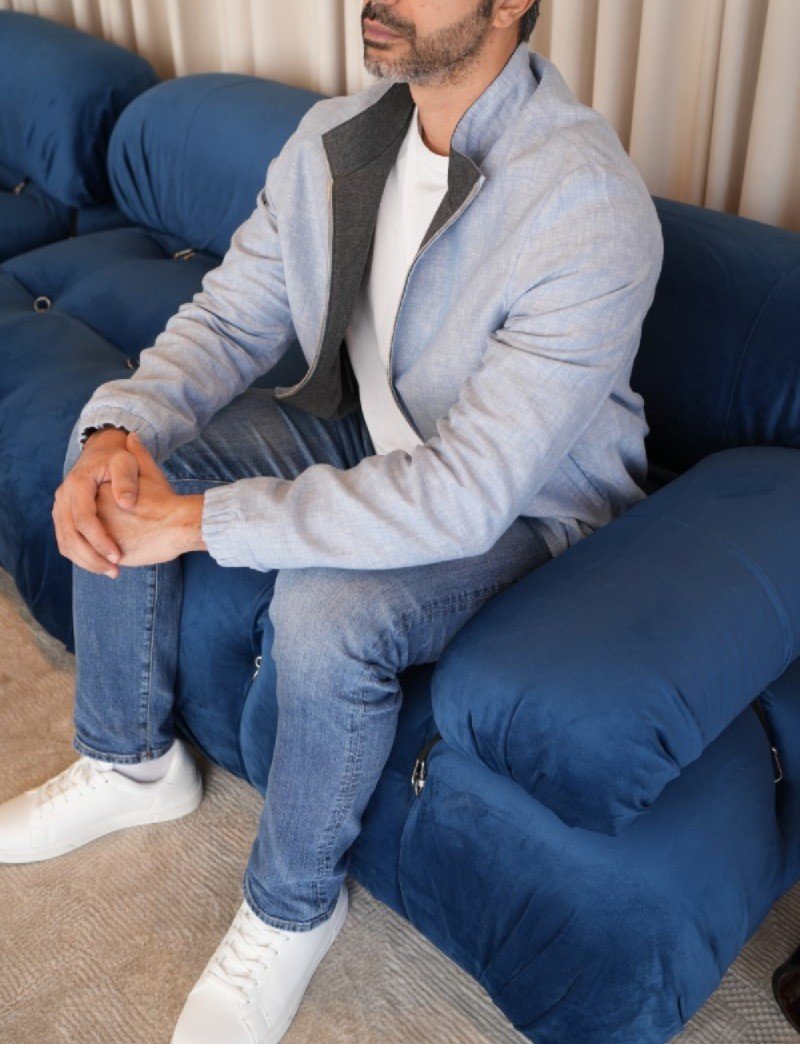 Breeze Reversible Linen Bomber