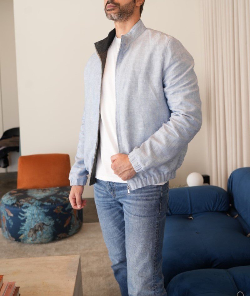 Breeze Reversible Linen Bomber