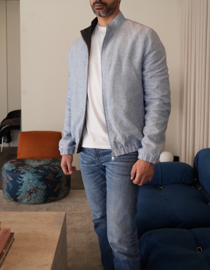 Breeze Reversible Linen Bomber
