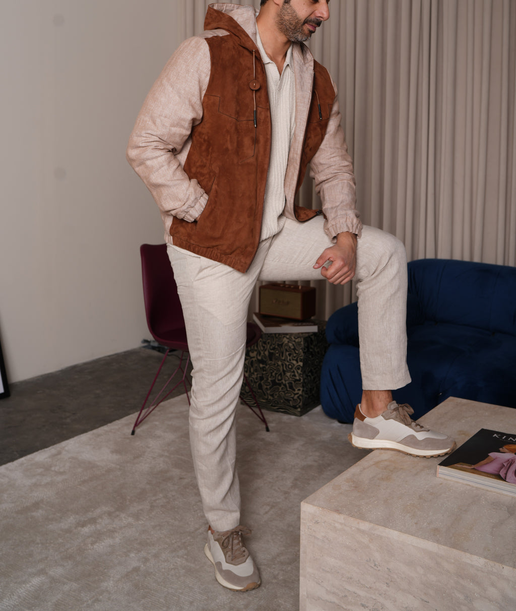 Terra Suede Linen Hoodie