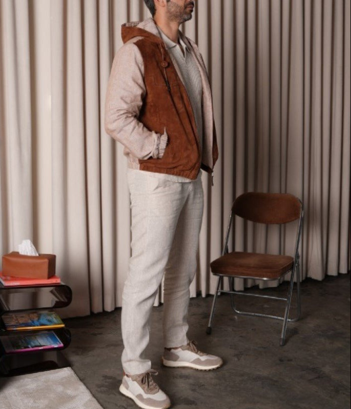 Terra Suede Linen Hoodie