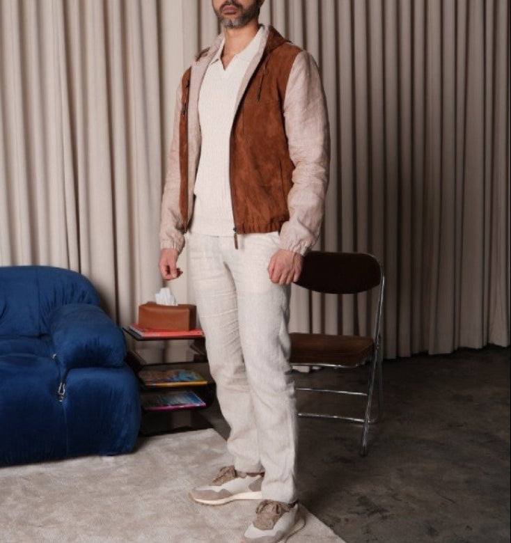 Terra Suede Linen Hoodie