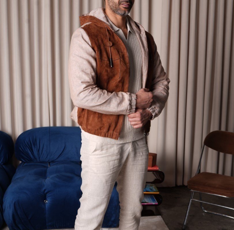 Terra Suede Linen Hoodie