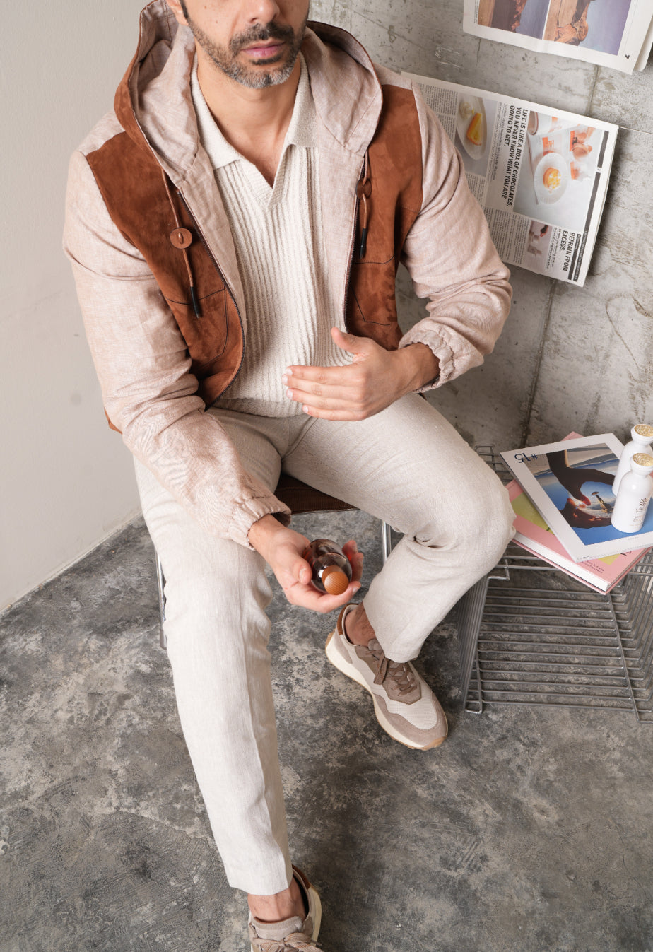 Terra Suede Linen Hoodie