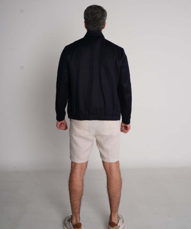 Midnight Linen Bomber