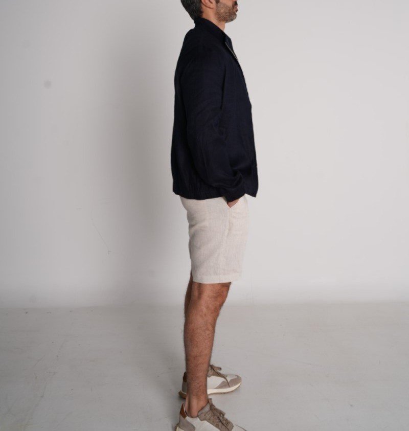 Midnight Linen Bomber