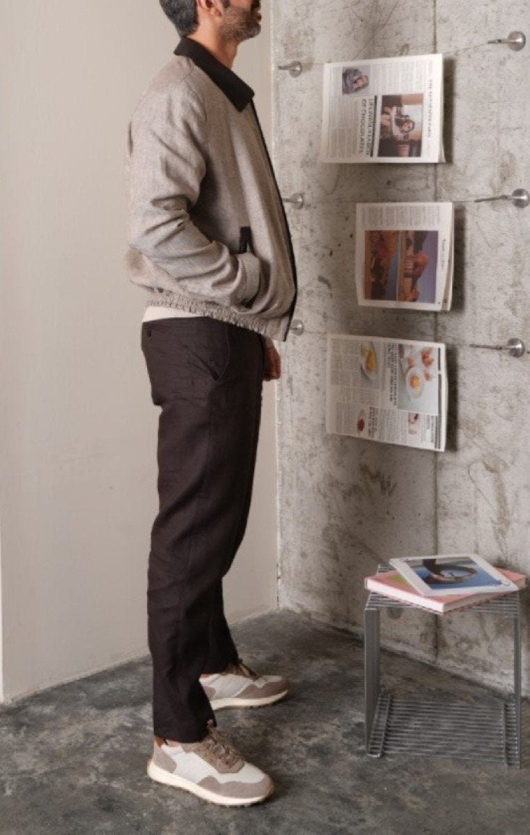 Mesa Linen Collar Bomber