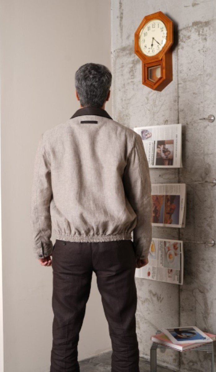 Mesa Linen Collar Bomber