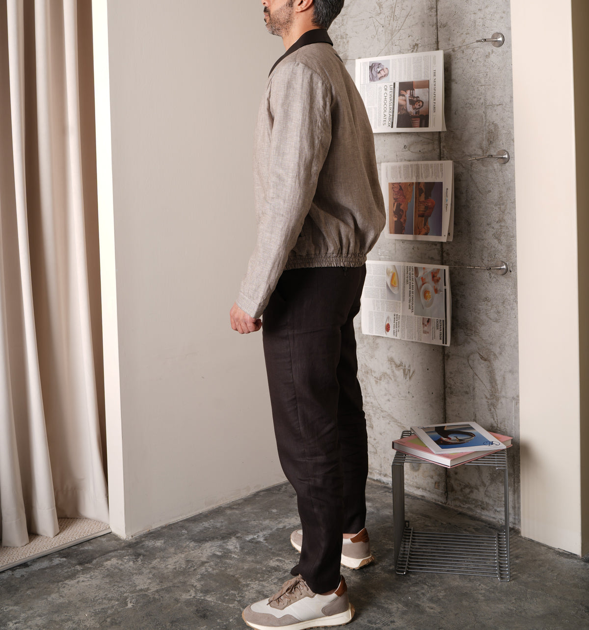 Mesa Linen Collar Bomber