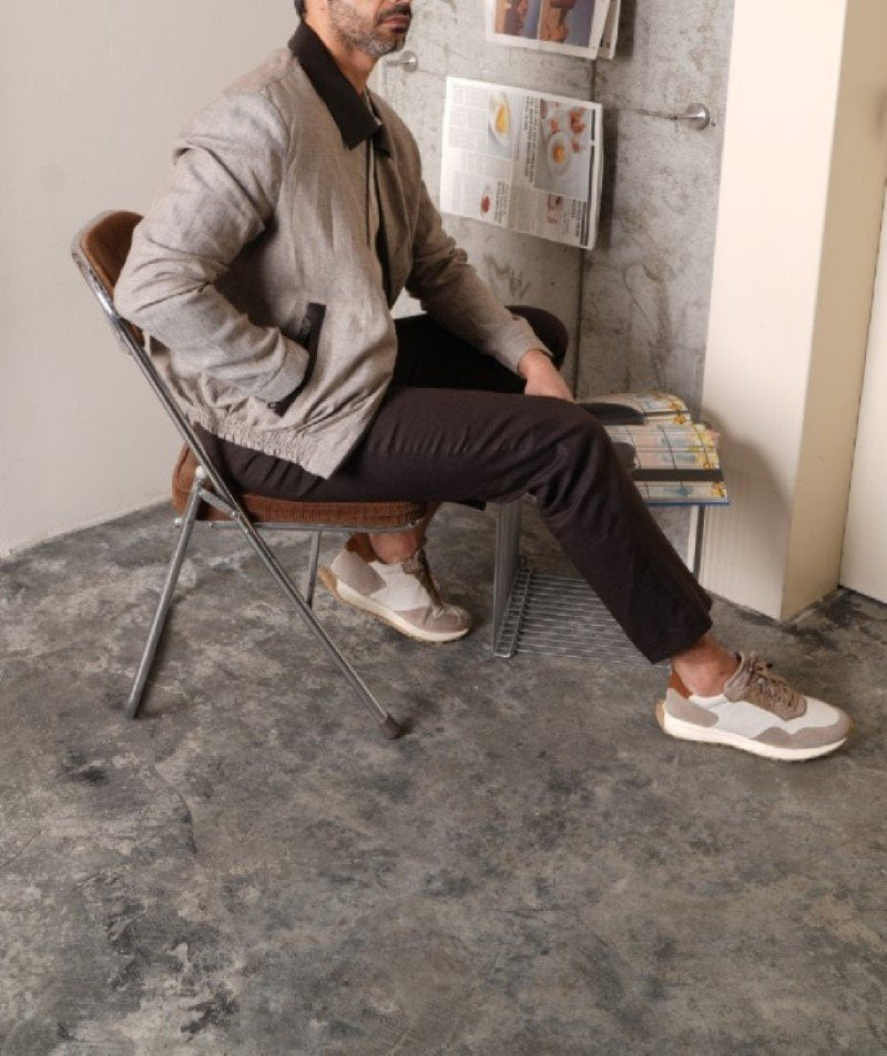Mesa Linen Collar Bomber