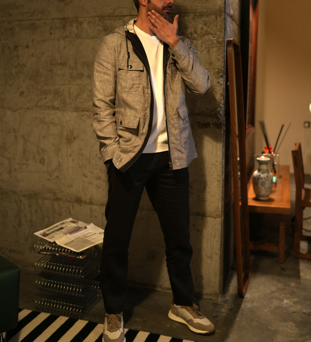 Drift Linen Hooded Jacket
