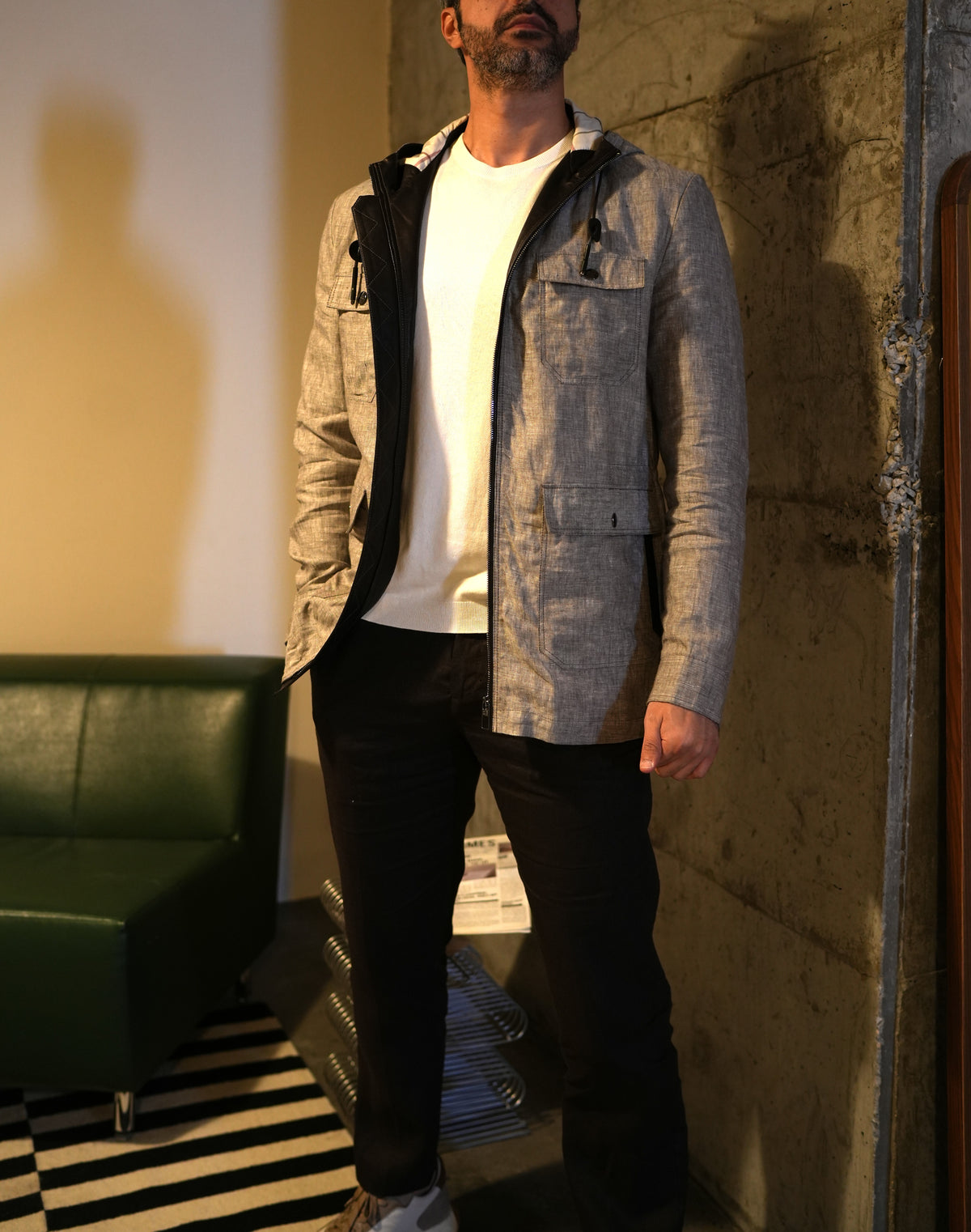 Drift Linen Hooded Jacket