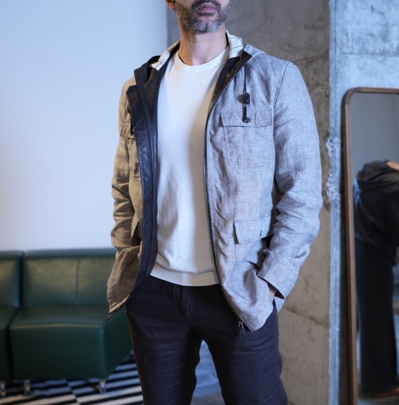 Drift Linen Hooded Jacket