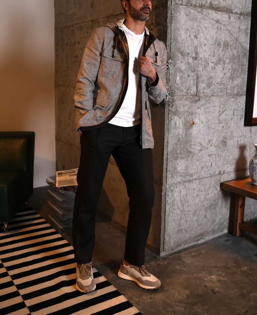 Drift Linen Hooded Jacket