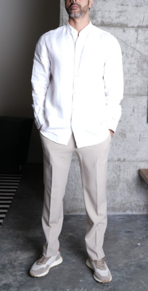 Azure Mandarin Shirt