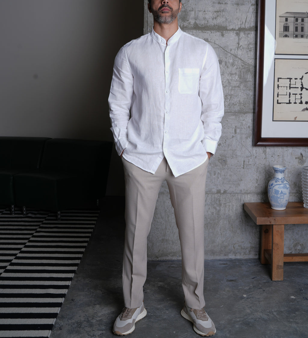 Azure Mandarin Shirt