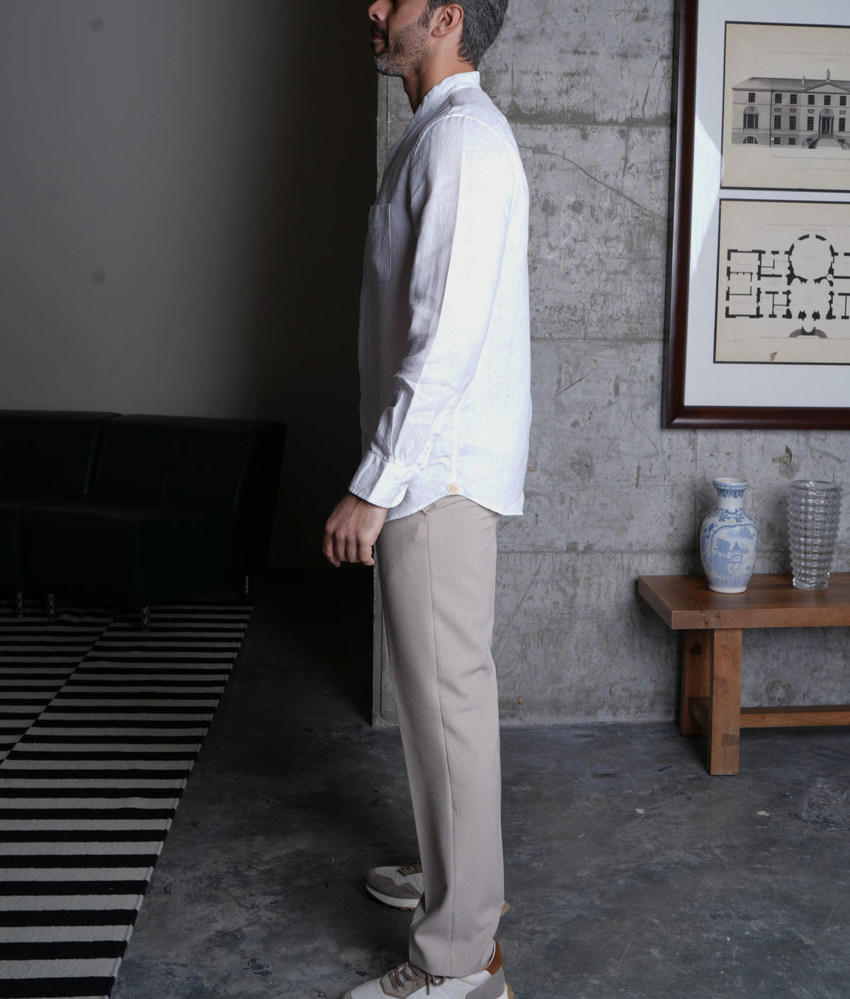 Azure Mandarin Shirt