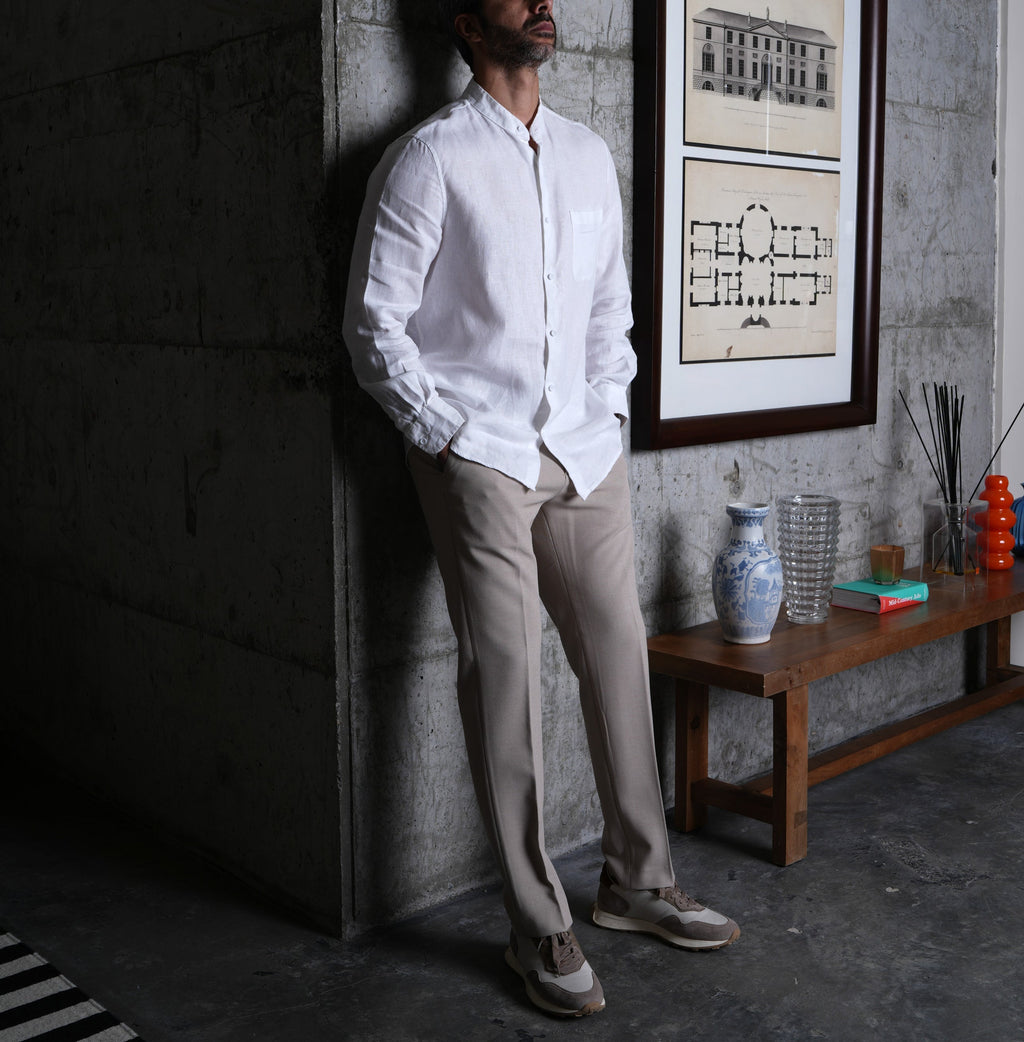 Azure Mandarin Shirt