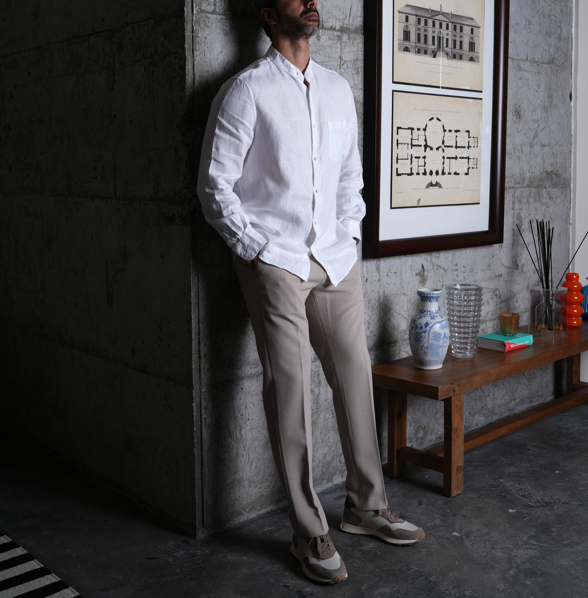 Azure Mandarin Shirt